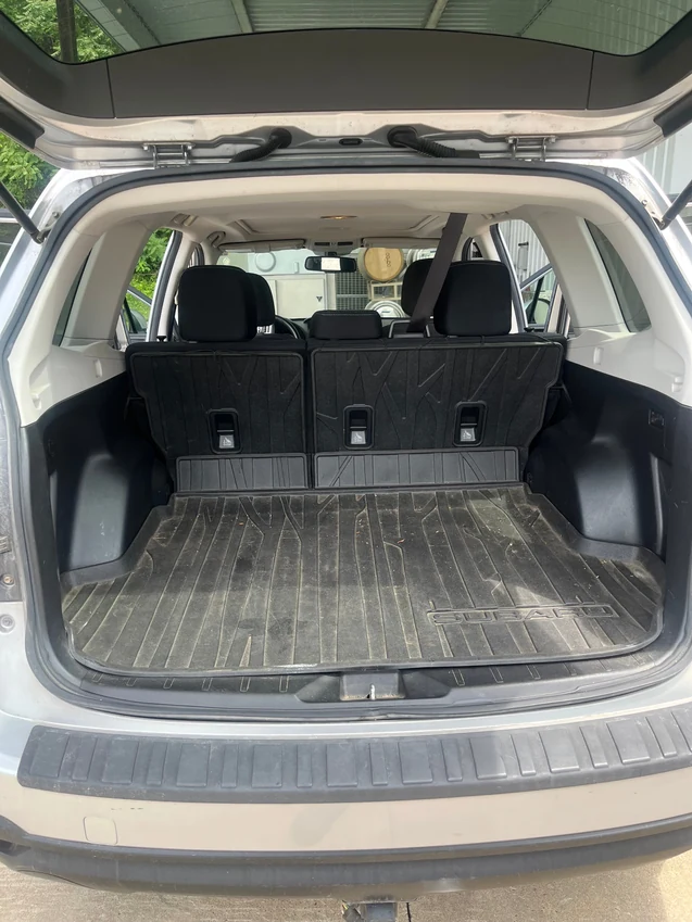 Trunk deep clean — before