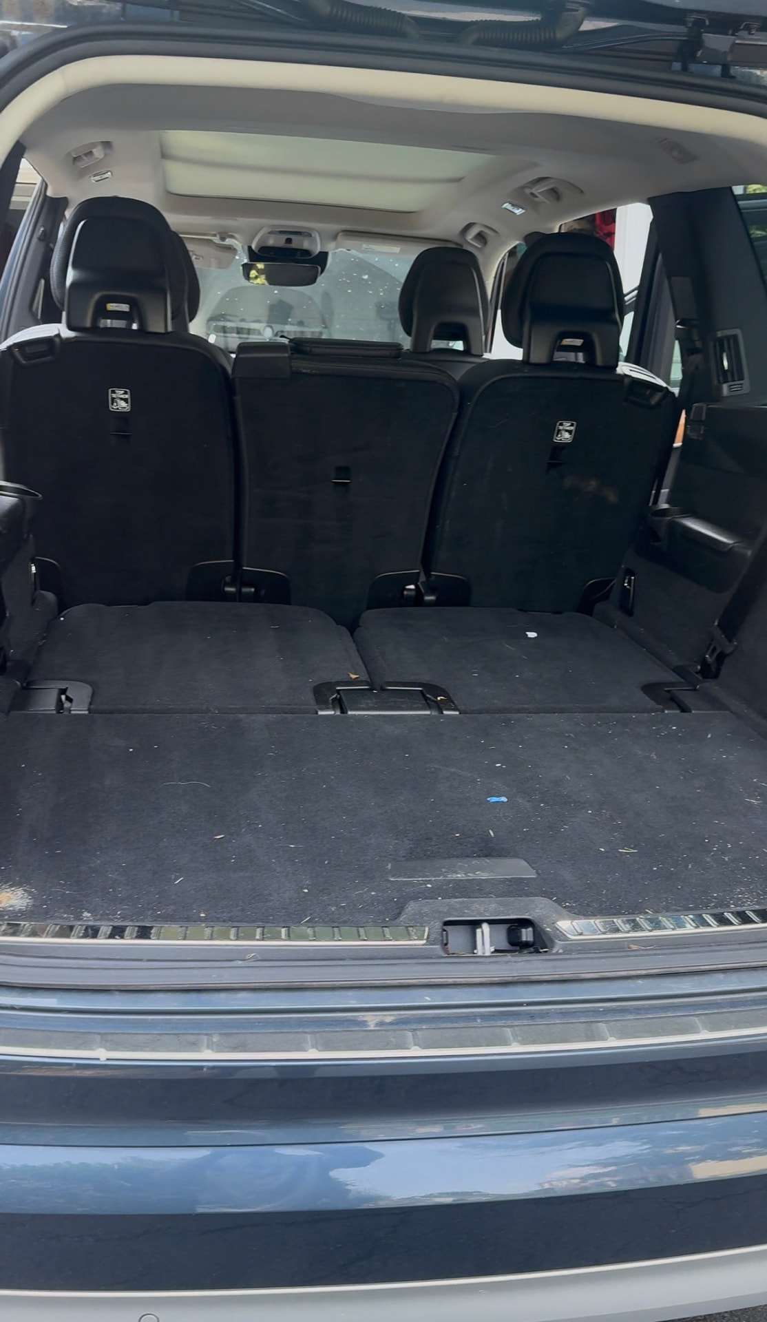 Cargo area before cleaning